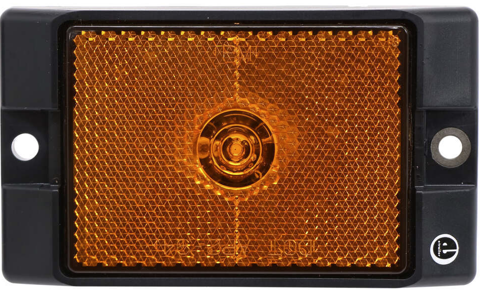 Peterson LED Clearance or Side Marker Trailer Light w/ Reflector - 1 Diode - Rectangle - Amber Lens