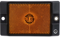 Peterson LED Clearance or Side Marker Trailer Light w/ Reflector - 1 Diode - Rectangle - Amber Lens