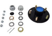 5 on 5.5in Bolt Pattern, 1/2in Studs Trailer Parts Pro Idler Hub Complete 3.5K Capacity Per Pair Pre-Greased, #84 Spindle, Grease or Zerk-Lube