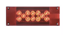 Optronics LED Stop Right Side, Turn & Tail Light, 8in Red Rectangular, 18 Diode