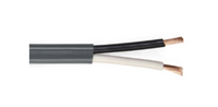 Jacketed Duplex Brake Wire, (Sold Per Foot)  14 Gauge, 2 Conductors, 500ft Spool, Black & White in Gray Jacket (Sold Per Foot)