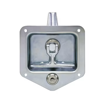 Flush Latch, T-Handle Locking, Stainless Finish, 2 3/4in X 3 3/4in Hole Size