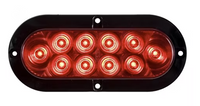 6in Optronics LED Stop, Turn & Tail Light, 6" Red Oval, 10 Diode