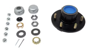 6 on 5.5in Bolt Pattern 1/2in Studs, 6K Capacity Per Pair, Complete Idler Hub Assembly, #42 Spindle, Grease or Zerk-Lube, 6K Capacity Per Pair, 2.250in Seal