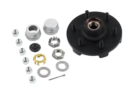 6 on 5-5in Pre-Greased Idler Hub Assembly –3.5K Capacity Per Pair - #84 Spindle