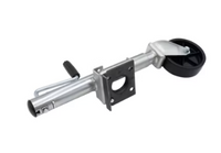 Ram 1000 Lbs Capacity Swivel Mount Marine Jack, Side Wind, 10in Lift, 12.7in Bracket Height, Zinc, Weld-on Snap-Ring Style Swivel Bracket, 6in Caster Wheel