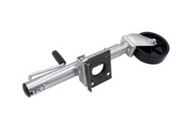 Ram 1000 Lbs Capacity Swivel Mount Marine Jack, Side Wind, 10in Lift, 12.7in Bracket Height, Zinc, Weld-on Snap-Ring Style Swivel Bracket, 6in Caster Wheel