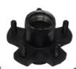 5 on 4.5in Bolt Pattern – 2,200 lb Capacity Per Pair - Dexter Idler Hub with Studs & Races – BT8 Spindle