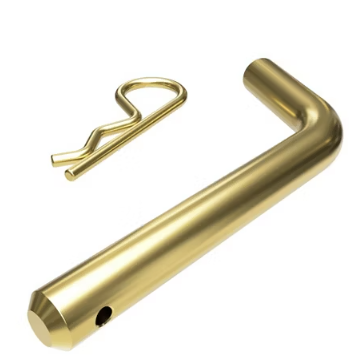 4in Usable Length - 5/8in Pin Diameter - Wallace Forge Receiver Hitch Pin with Keeper