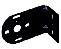 Peterson License Plate Bracket without Light 3in x 4.5in For use w/Stud Mounted Stop Tail Turn Lights - Black(BK) Steel