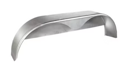 Trailer Fender, Tandem Axle, Teardrop, 10.75" W x 72" L x 20.50" H, 16 Gauge Steel, 1" Radius Front, 90 Degree Back Flange with 12" Tall Fender Back installed