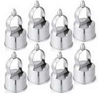 Therwen 8 Pack Chain Link Fence Loop Cap for 2-1/2in (fits 2-3/8in OD) Fence Post, 1-5/8in Rail Tube Eye Top Cap