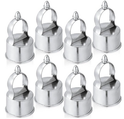 Therwen 8 Pack Chain Link Fence Loop Cap for 2-1/2in (fits 2-3/8in OD) Fence Post, 1-5/8in Rail Tube Eye Top Cap