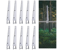 GRELWT 10 Pack 15.7in Barbed Wire Arm for 1-5/8in Chain Link Fence