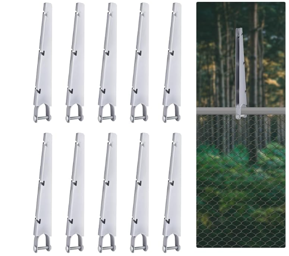 GRELWT 10 Pack 15.7in Barbed Wire Arm for 1-5/8in Chain Link Fence