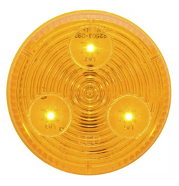 2in Amber Round Optronics LED Clearance Marker Light Kit, 3 Diode, P2 Rated