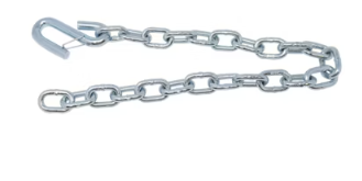 5/16in x 30in Grade 70 Transport Chain – 7,600 lb – S-Hook with Safety Latch