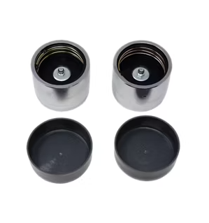 Bearing Protectors – 2.44in Hub Bore – 2in OD – Chrome with Covers – Qty 2