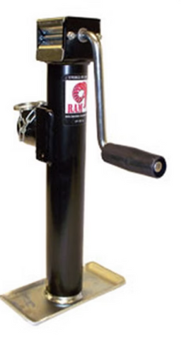 Ram 2,000 lbs Capacity Pipe Mount Trailer Jack – Side Wind, 10" Lift