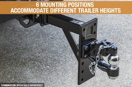 2in Receiver Pintle Mount – 10,000 lb Capacity – 6 Mounting Positions