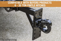 2in Receiver Pintle Mount – 10,000 lb Capacity – 6 Mounting Positions