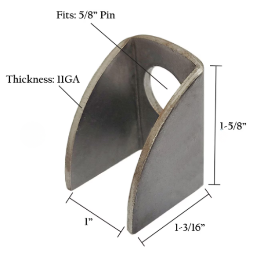 Bat Wing Hinge-Female with 5/8in Hole