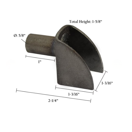 Bat Wing Hinge-Male with 5/8in Pin
