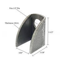 Bat Wing Hinge-Female with 1/2in Hole