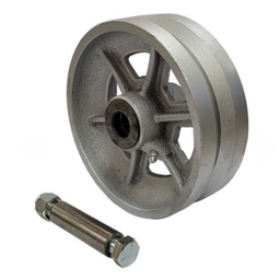Cast Iron V-Groove Wheel 6in with Grease Zerk