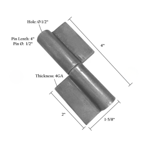 Flag Double Wrap Hinge 4in