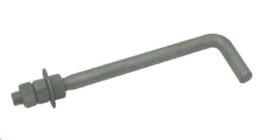 1/2in x 8in x 2in Grade 5 Anchor Bolt – 90 Degree – 2in Thread