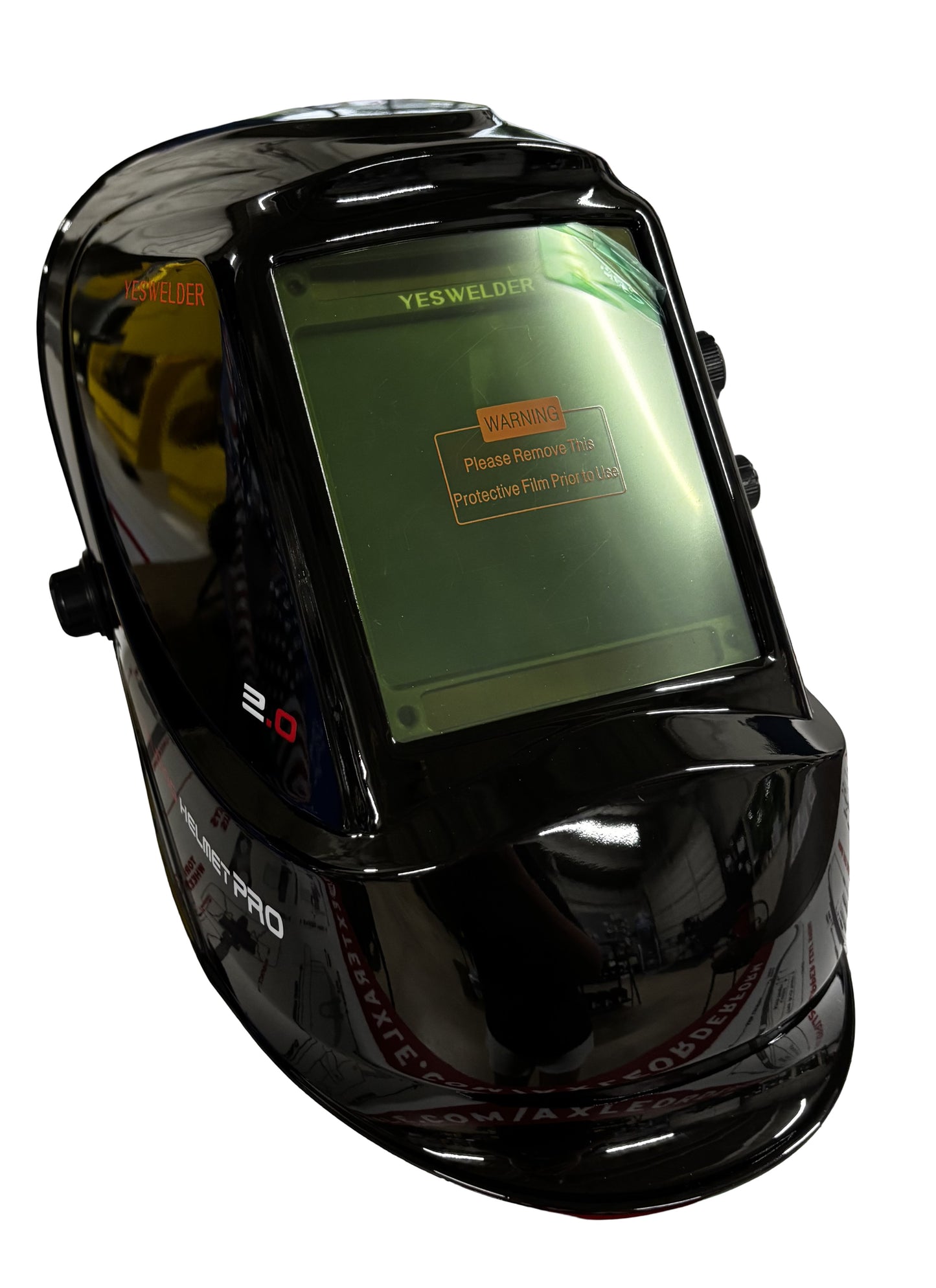YESWELDER Large View Auto-Darkening Welding Helmet – Black – Model LYG-M800H