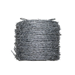 OK Brand Barbed Wire – 4 Point – 12.5 GA – 5in Barb Spacing – 80 Rod (1,320ft/1/4 mile) – 12.5GA – 5in Spacing – Heavy-Duty Galvanized Fence Wire