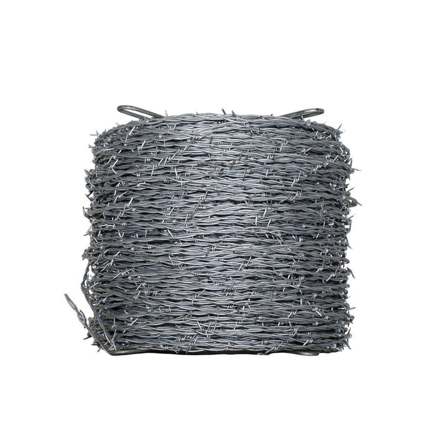 OK Brand Barbed Wire – 4 Point – 12.5 GA – 5in Barb Spacing – 80 Rod (1,320ft/1/4 mile) – 12.5GA – 5in Spacing – Heavy-Duty Galvanized Fence Wire