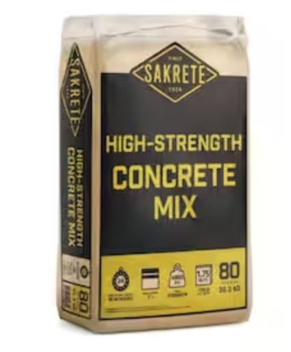 Sakrete 80lb Concrete Mix – High Strength General Purpose Concrete