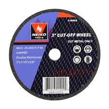 Neiko 3in Cut-Off Wheel – 3in x 1/16in x 3/8in – Double Reinforced