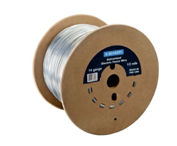 Bekaert Galvanized Electric Fence Wire – 14GA, 1/2 Mile (2,640ft)