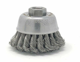 United Abrasives 03501 Small Cup Brush 2-3/4in x .020in x 5/8-11in