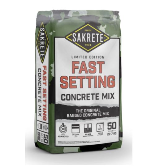 Sakrete Fast Setting Concrete Mix 50lb Bag – High Strength Rapid Set