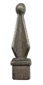 1/2in Finial – Quad With Ball – Weld-On Steel Decorative Finial