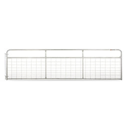 Texas Classic Gate – 16ft x 48in - 1‑5/8in Tubing, 18GA, 5‑Bar Galvanized Livestock Gate