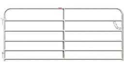 Texas Classic Gate – 8ft x 48in - 1‑5/8in Tubing, 18GA, 5‑Bar Galvanized Livestock Gate
