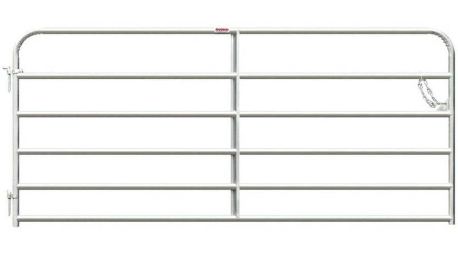 Texas Classic Gate – 8ft x 48in - 1‑5/8in Tubing, 18GA, 5‑Bar Galvanized Livestock Gate