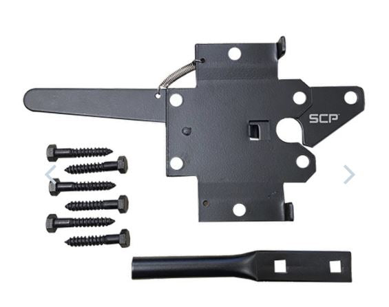 Universal Post Latch – Black Finish – Heavy-Duty Gate Latch