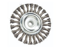 Mercer Knot Wire Wheel – Standard Twist 4in x 1/2in x 5/8in-11 .020 Carbon Steel