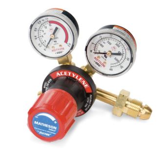 MATHESON Medium-Duty Acetylene Regulator – Single Stage Forged Brass Welding Regulator