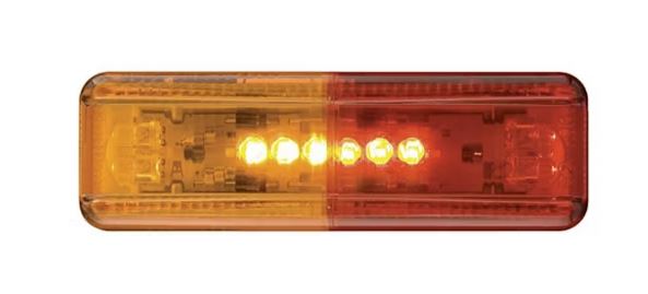 Optronics 4in LED Fender Bracket Light – Red / Amber – Thinline – 10 Diode – P2 Rated