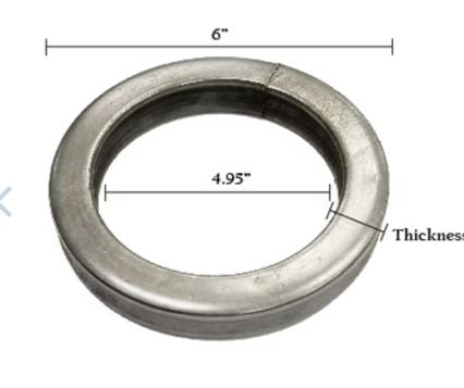 1/2in Square Tubing Ring – 6in OD – Steel