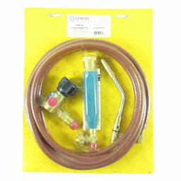 Gentec 22-GA-KP4SP HVAC Air Propane/MAPP Torch Kit – Solder up to 2-1/2in Copper Tube – Swirl Flame Quick-Connect