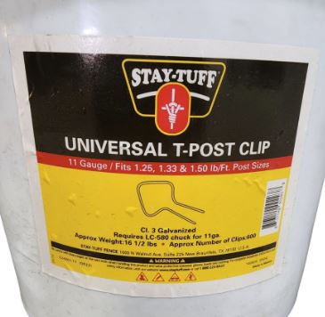 Stay‑Tuff T‑Post Clips – Heavy‑Duty Fence Wire Attachment Clips - 600 Count
